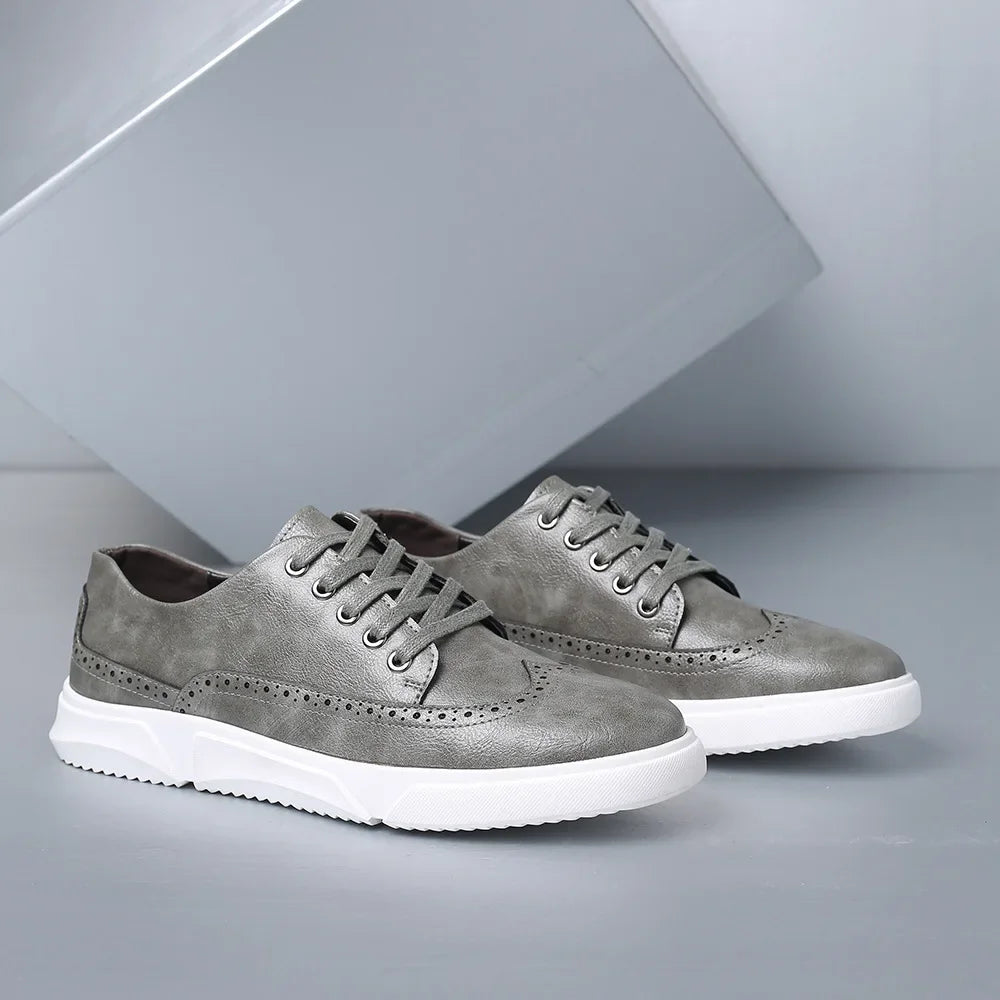 Alpha Brogue Leather Sneaker